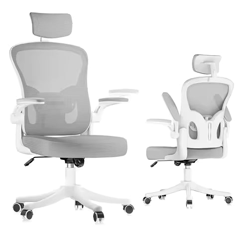 Chaise de bureau ergonomique GartistGO - Maille respirante, accoudoirs réglables, appui-tête et soutien lombaire