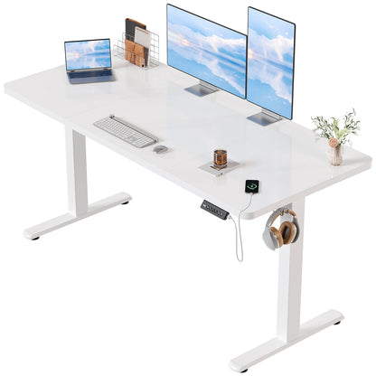 Bureau réglable en hauteur Devoko avec prise USB - Électrique, plusieurs tailles disponibles