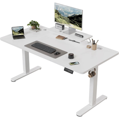 Bureau électrique réglable en hauteur Devoko 160x70 cm - Blanc ou Chocolat, expédié d'Allemagne
