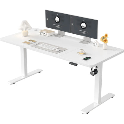 Bureau réglable en hauteur Devoko avec prise USB et réglage électrique - Expédition depuis la France