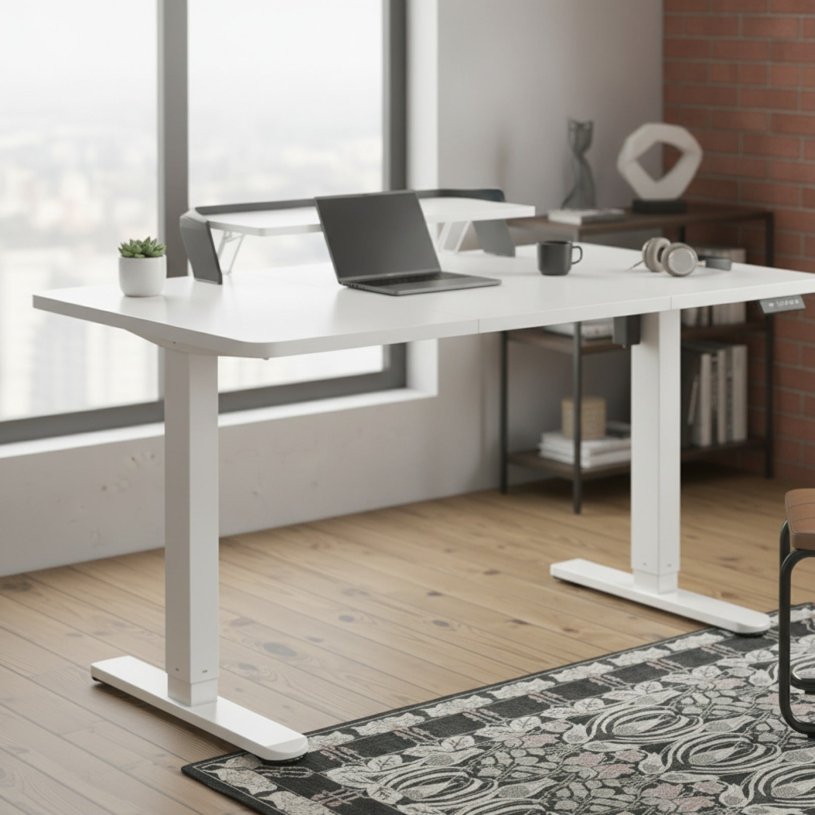 Bureau électrique réglable en hauteur Devoko 160x70 cm - Blanc ou Chocolat, expédié d'Allemagne
