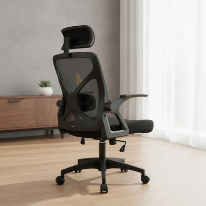 SYMINO Chaise de Bureau Ergonomique avec Appui-tête Réglable et Soutien Lombaire