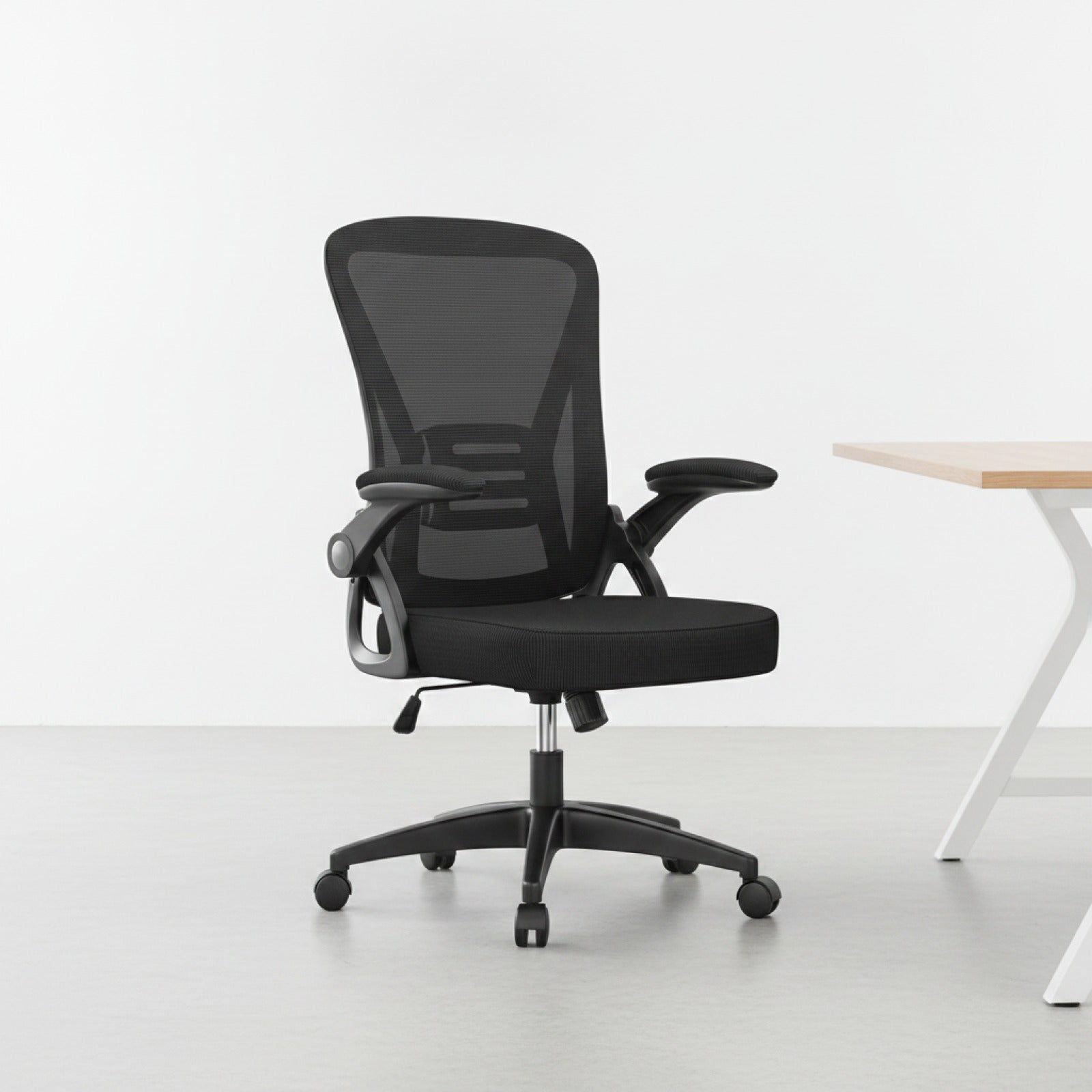 Chaise de Bureau Ergonomique en Maille avec Support Lombaire et Accoudoirs Réglables