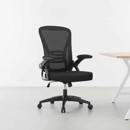 Chaise de Bureau Ergonomique en Maille avec Support Lombaire et Accoudoirs Réglables