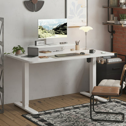 Bureau électrique réglable en hauteur Devoko 160x70 cm - Blanc ou Chocolat, expédié d'Allemagne