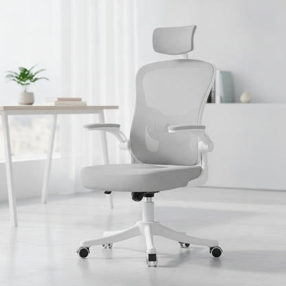 Chaise de bureau ergonomique GartistGO - Maille respirante, accoudoirs réglables, appui-tête et soutien lombaire