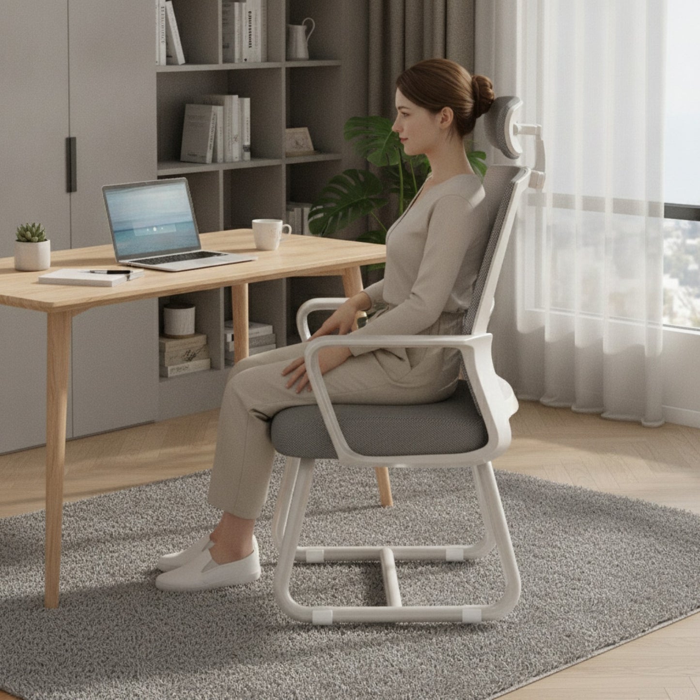 Chaise Ergonomique Confortable pour Bureau, Gamer et Étudiant