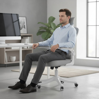 Chaise de bureau ergonomique GartistGO - Maille respirante, accoudoirs réglables, appui-tête et soutien lombaire